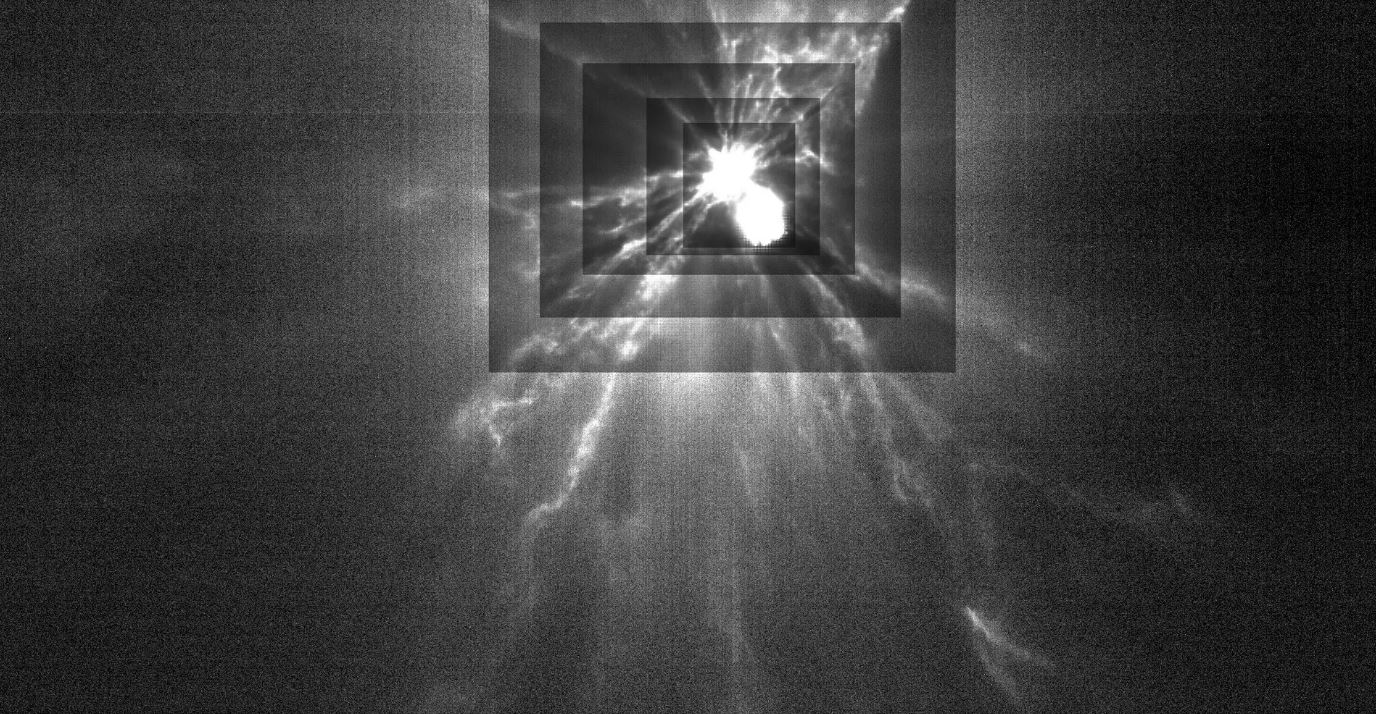 WIMBI FOUNDATION Les éjectas après l'impact de Dart avec l'astéroïde Dimorphos photographiés par le petit satellite LICIACube de l'ASI, l'Agence spatiale italienne. © ASI, Nasa, APL